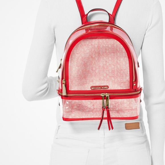 Michael Kors Bags Michaels Kors Rhea Clear Logo Backpack Poshmark